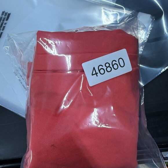 Just Be... Pants Women 3X Plus Pink High Rise Chino Drawstring Flat Front Cotton - Picture 7 of 7